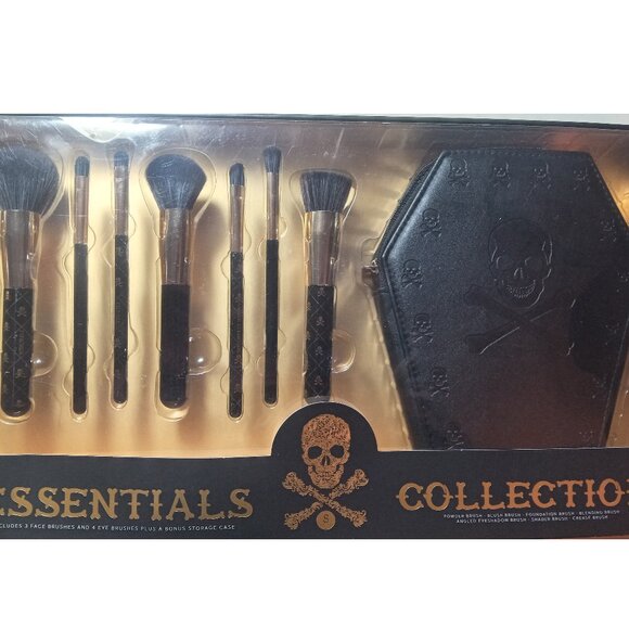 Goth ☠ Skull Makeup Brush Set - Picture 1 of 3